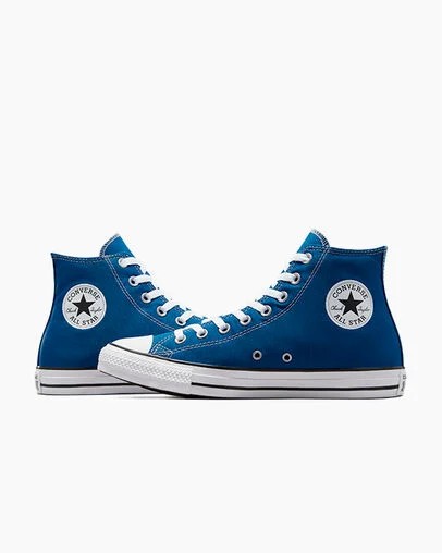 Converse Chuck Taylor All Star Women Canvas Shoes Blue / White USA | C-58069729