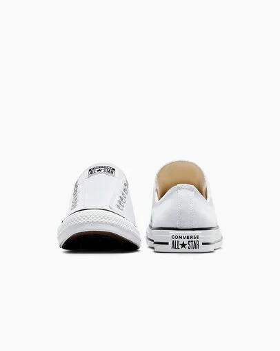 Converse Chuck Taylor All Star Women Slip On Shoes White / Black USA | C-59613249