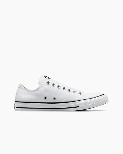 Converse Chuck Taylor All Star Women Slip On Shoes White / Black USA | C-59613249