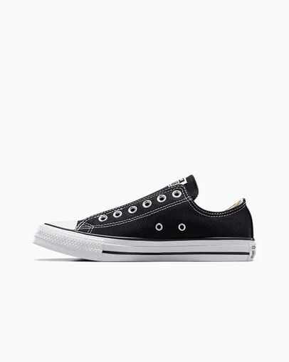 Converse Chuck Taylor All Star Women Slip On Shoes Black / White USA | C-38941269
