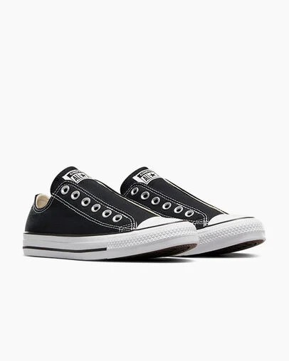 Converse Chuck Taylor All Star Women Slip On Shoes Black / White USA | C-38941269