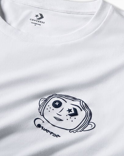 Converse Converse x Coraline Women T Shirts White USA | C-26845709