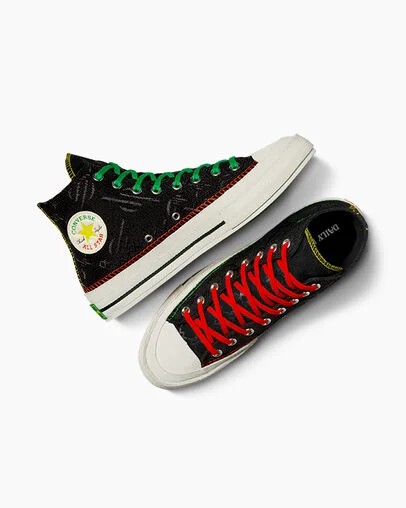 Converse Converse x Daily Paper Chuck 70 Women Sneakers Black / Multicolor USA | C-79215489