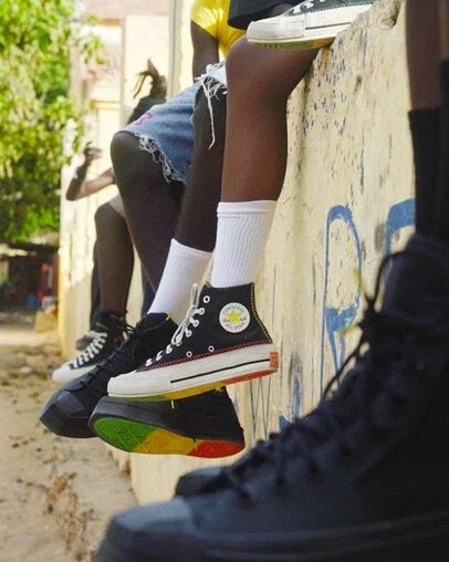 Converse Converse x Daily Paper Chuck 70 Women Sneakers Black / Multicolor USA | C-96018359