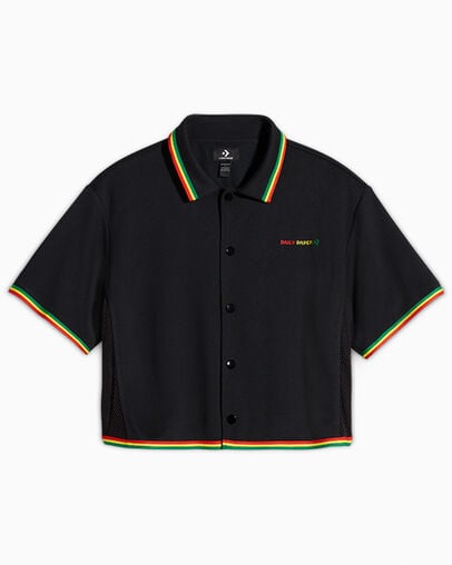 Converse Converse x Daily Paper Cropped Women Shirts Black USA | C-31064729