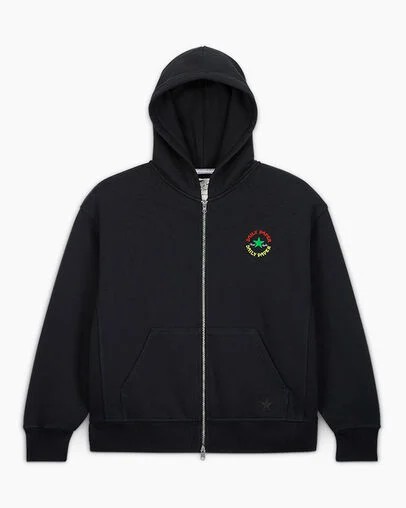 Converse Converse x Daily Paper Full Zip Women Hoodie Black USA | C-13250489