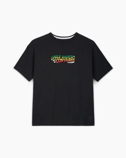 Converse Converse x Daily Paper Gold Standard Men T Shirts Black USA | C-04512879