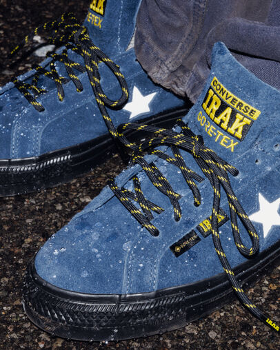 Converse Converse x IRAK NYC One Star Pro Women Skate Shoes Navy / Black / Yellow USA | C-60534919