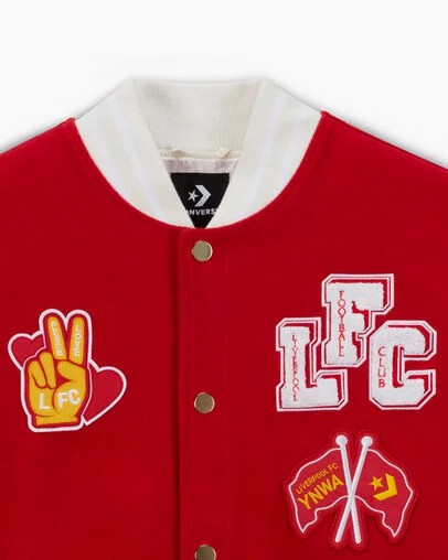 Converse Converse x LFC Woven Varsity Women Jacket Pink USA | C-02785969