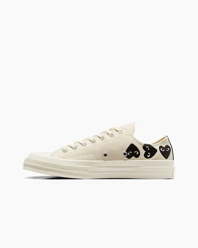 Converse Converse x PLAY Comme des Garçons Chuck 70 Multi Heart Men Sneakers White / Black USA | C-64273059