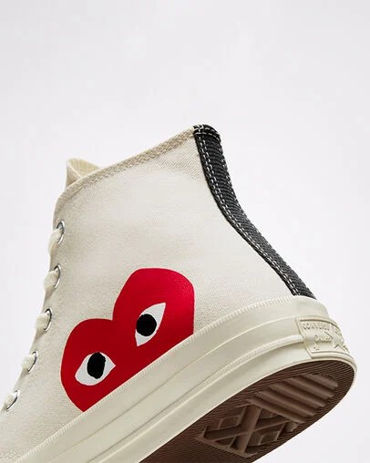 Converse Converse x PLAY Comme des Garçons Chuck 70 Men Sneakers White / Red USA | C-70456199
