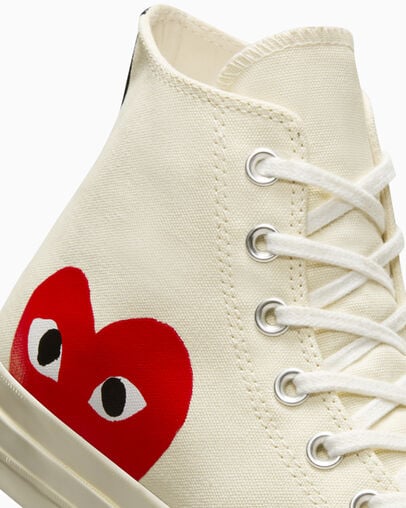 Converse Converse x PLAY Comme des Garçons Chuck 70 Men Sneakers White / Red USA | C-70456199