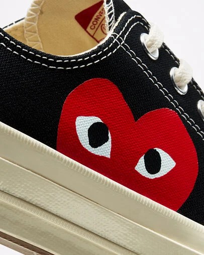Converse Converse x PLAY Comme des Garçons Chuck 70 Men Sneakers Black / White / Red USA | C-87062419