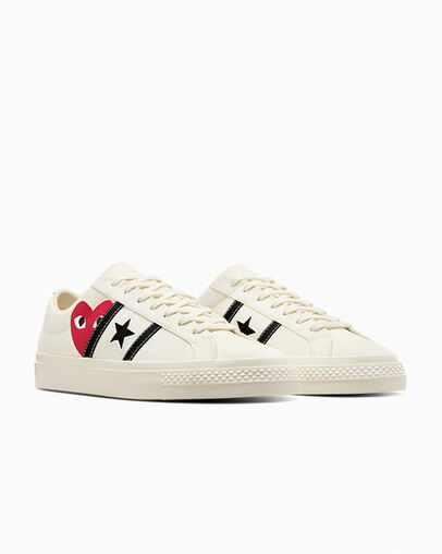 Converse Converse x PLAY Comme des Garçons One Star Academy Pro Women Skate Shoes White / Black / Red USA | C-31974259