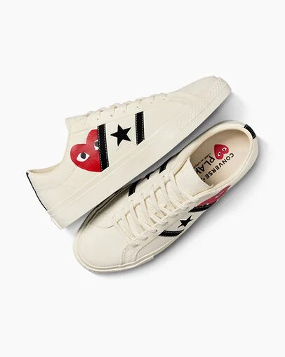 Converse Converse x PLAY Comme des Garçons One Star Academy Pro Women Skate Shoes White / Black / Red USA | C-31974259