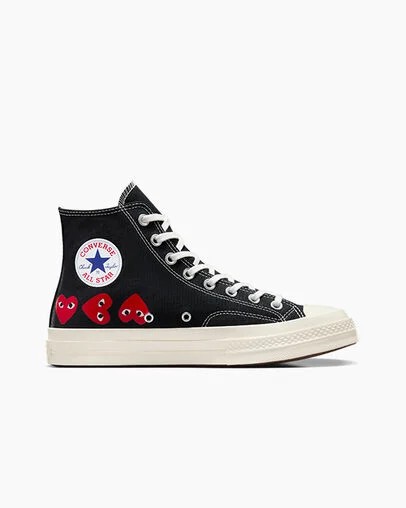 Converse Converse x PLAY Comme des Garçons Chuck 70 Multi Heart Women Sneakers Black / Red USA | C-04693859