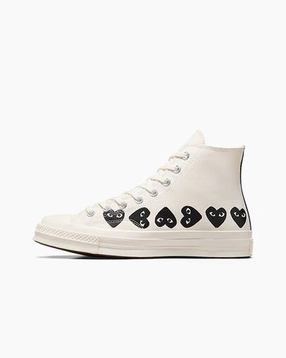 Converse Converse x PLAY Comme des Garçons Chuck 70 Multi Heart Women Sneakers White / Black USA | C-02469719