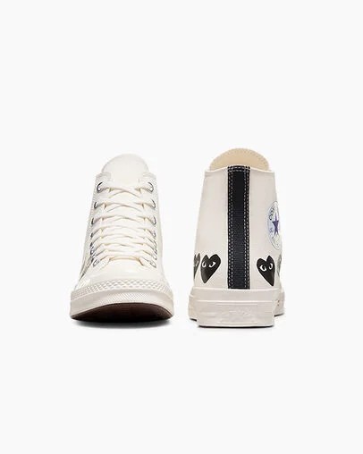 Converse Converse x PLAY Comme des Garçons Chuck 70 Multi Heart Women Sneakers White / Black USA | C-02469719