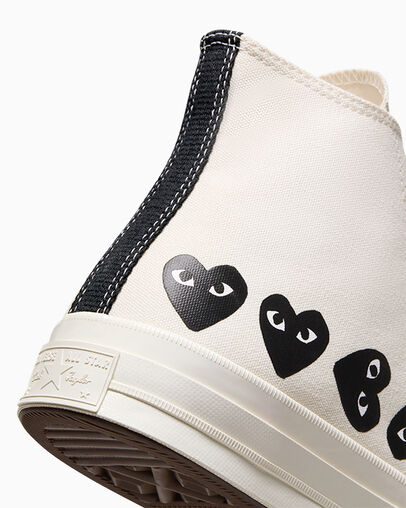 Converse Converse x PLAY Comme des Garçons Chuck 70 Multi Heart Women Sneakers White / Black USA | C-02469719