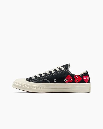 Converse Converse x PLAY Comme des Garçons Chuck 70 Multi Heart Women Sneakers Black / Red USA | C-10583279
