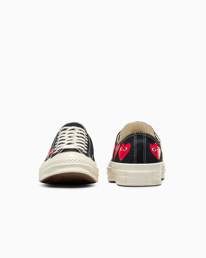Converse Converse x PLAY Comme des Garçons Chuck 70 Multi Heart Women Sneakers Black / Red USA | C-10583279