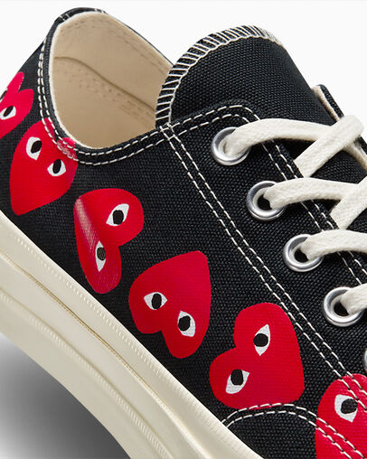 Converse Converse x PLAY Comme des Garçons Chuck 70 Multi Heart Women Sneakers Black / Red USA | C-10583279