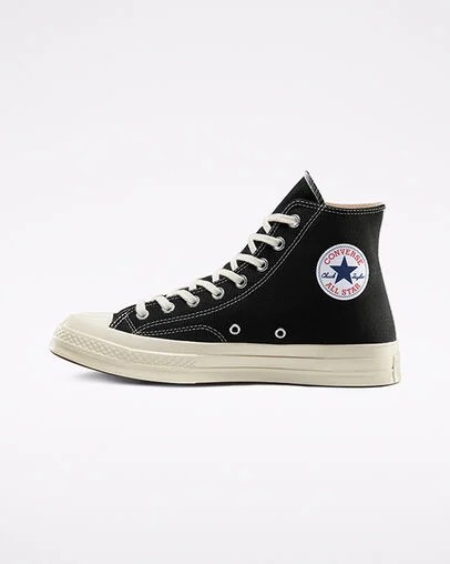 Converse Converse x PLAY Comme des Garçons Chuck 70 Women Sneakers Black / White / Red USA | C-63089519