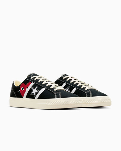 Converse Converse x PLAY Comme des Garçons One Star Academy Pro Women Tennis Shoes Black / Red USA | C-60398579