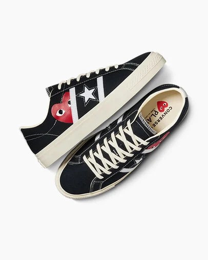 Converse Converse x PLAY Comme des Garçons One Star Academy Pro Women Tennis Shoes Black / Red USA | C-60398579