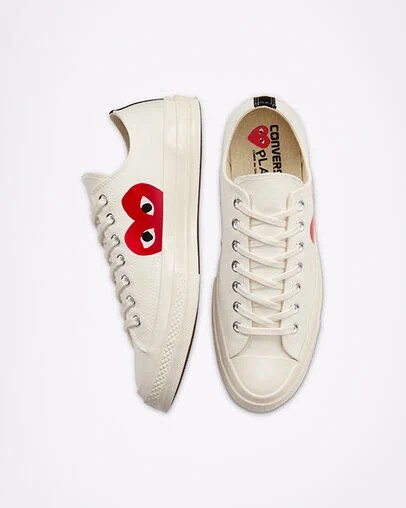 Converse Converse x PLAY Comme des Garçons Chuck 70 Women Sneakers White / Red USA | C-80962419