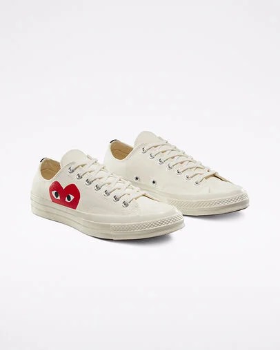 Converse Converse x PLAY Comme des Garçons Chuck 70 Women Sneakers White / Red USA | C-80962419