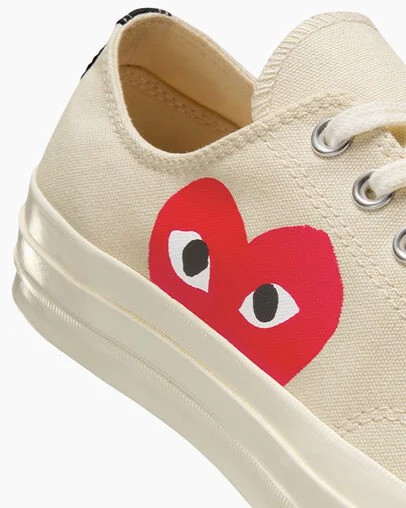 Converse Converse x PLAY Comme des Garçons Chuck 70 Women Sneakers White / Red USA | C-80962419
