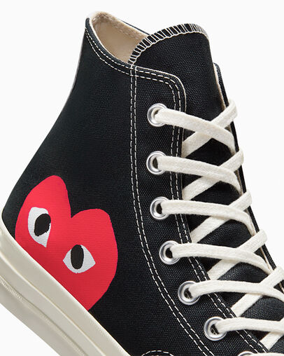 Converse Converse x PLAY Comme des Garçons Chuck 70 Women Sneakers Black / White / Red USA | C-68059479