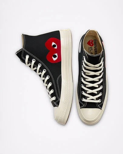 Converse Converse x PLAY Comme des Garçons Chuck 70 Women Sneakers Black / White / Red USA | C-68059479