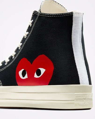 Converse Converse x PLAY Comme des Garçons Chuck 70 Women Sneakers Black / White / Red USA | C-68059479