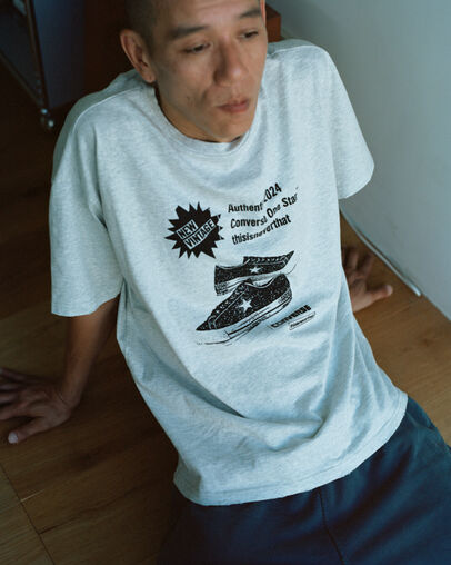 Converse Converse x thisisneverthat Grid Men T Shirts Light Grey USA | C-80169549