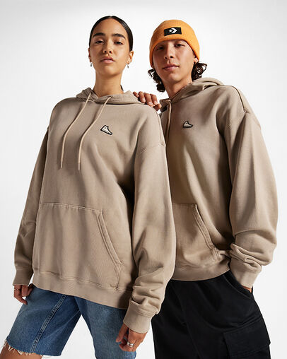 Converse Go-To Chuck 70 Loose Fit Women Hoodie Khaki USA | C-35074629