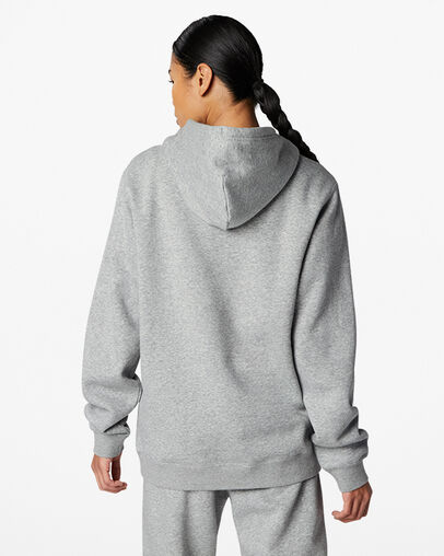 Converse Go-To Embroidered Star Chevron Standard-Fit Fleece Women Hoodie Grey USA | C-15438029