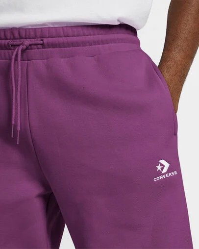Converse Go-To Embroidered Star Chevron Standard-Fit Women Sweatpants Purple USA | C-76934089