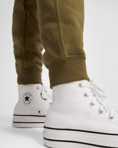 Converse Go-To Embroidered Star Chevron Standard-Fit Women Sweatpants Olive USA | C-15708369