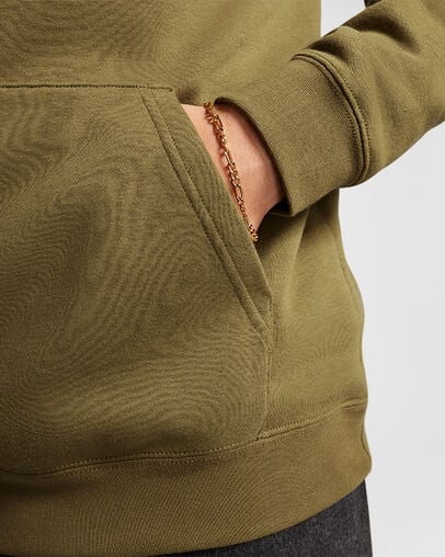 Converse Go-To Embroidered Star Chevron Standard-Fit Fleece Women Hoodie Olive USA | C-61328949