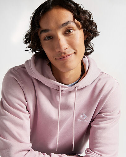 Converse Go-To Embroidered Star Chevron Standard-Fit Fleece Women Hoodie Purple USA | C-76052499