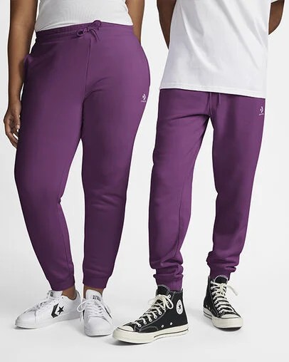 Converse Go-To Embroidered Star Chevron Standard-Fit Men Sweatpants Purple USA | C-54683099