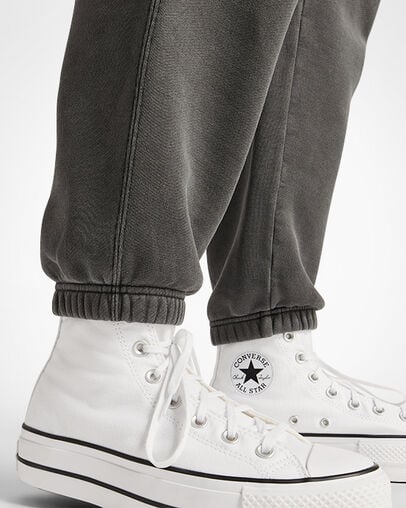Converse Go-To Sneaker Patch Loose-Fit Men Sweatpants Black USA | C-80152379