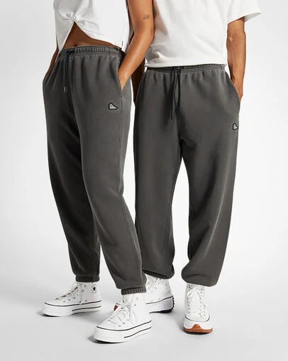 Converse Go-To Sneaker Patch Loose-Fit Men Sweatpants Black USA | C-80152379