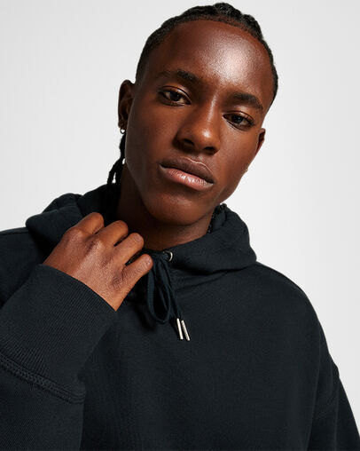 Converse Gold Standard Loose-Fit Men Hoodie Black USA | C-23165409