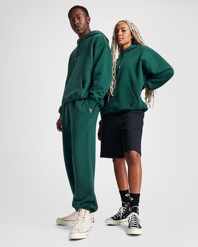 Converse Gold Standard Loose-Fit Men Hoodie Green USA | C-46570899