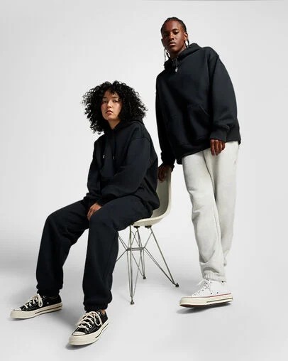 Converse ​Gold Standard Loose-Fit Women Hoodie Black USA | C-63290879