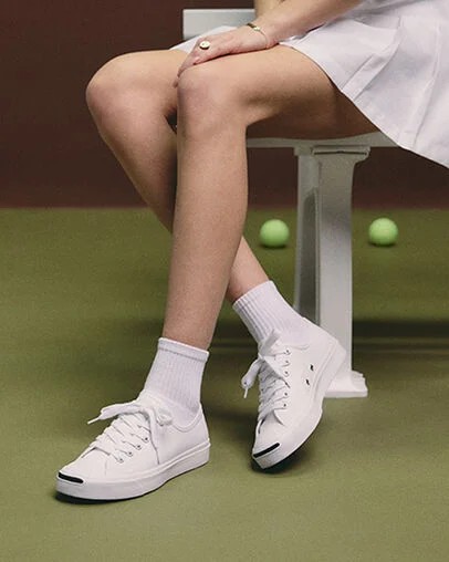Converse Jack Purcell Women Canvas Shoes White / Black USA | C-60142959