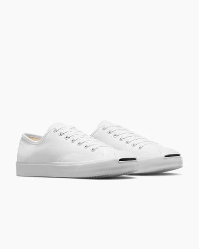Converse Jack Purcell Women Canvas Shoes White / Black USA | C-60142959